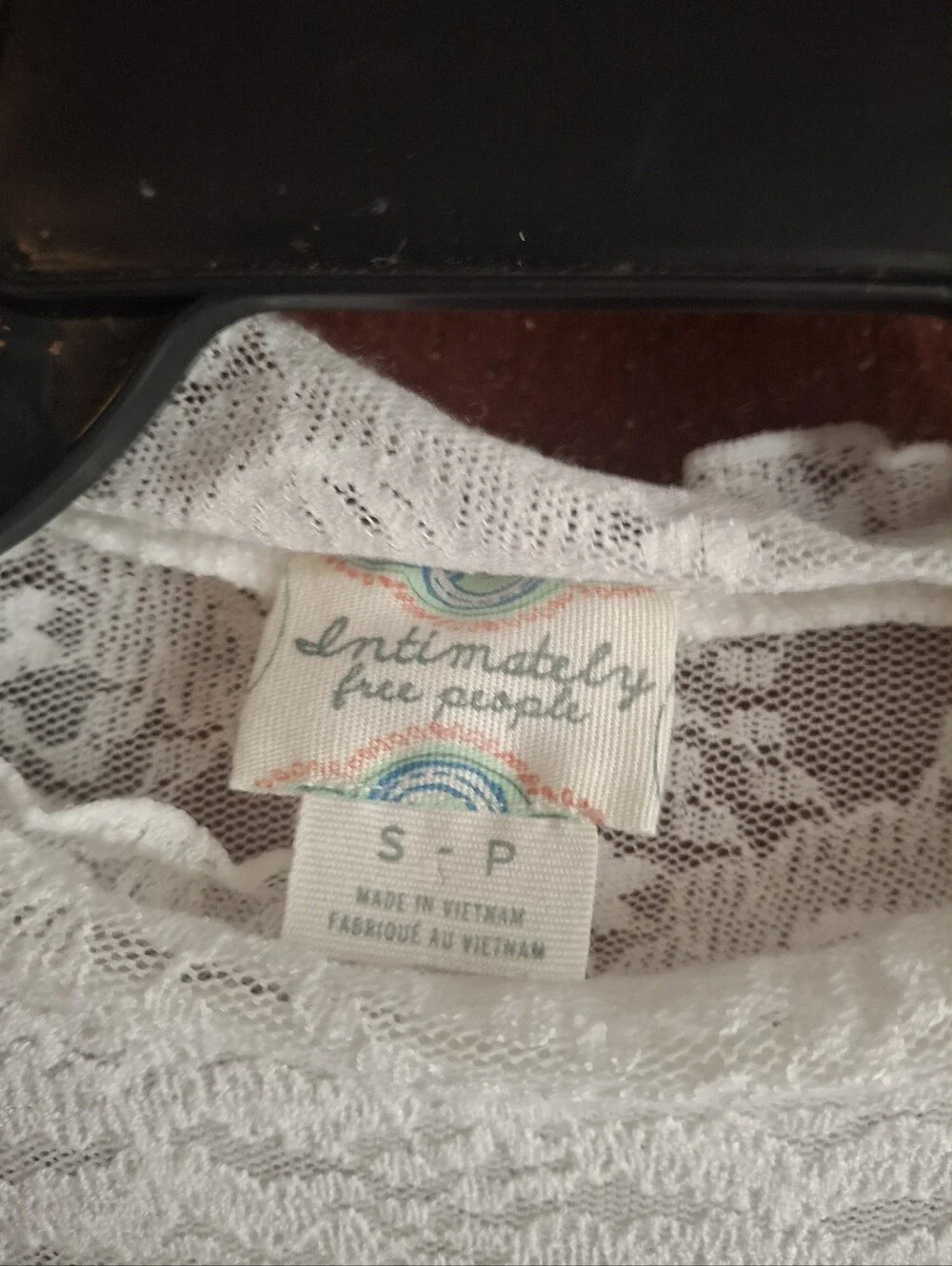 Free People white lace long sleeve top